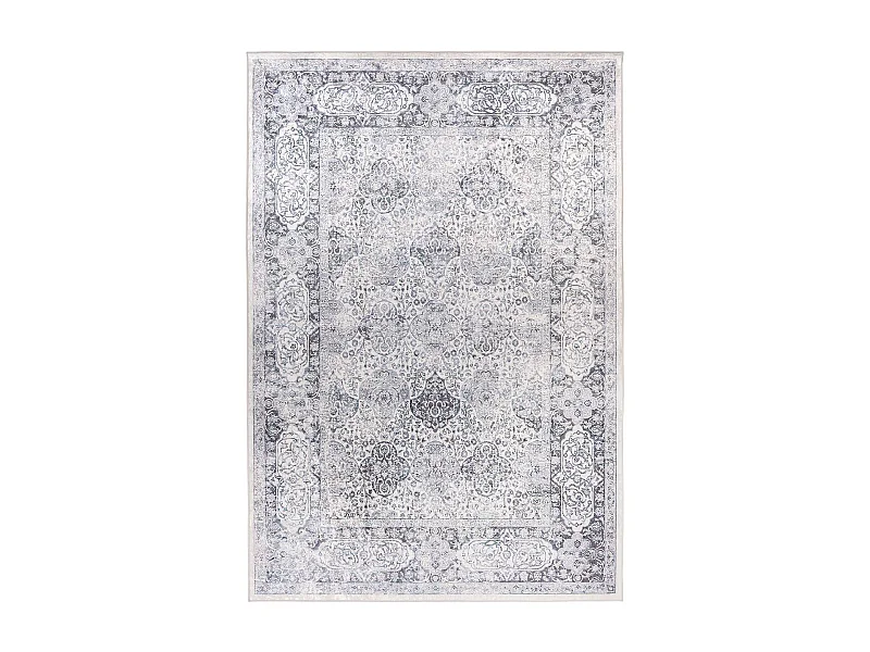 Tapis Vintage à Poils Plats "Rhodin" Gris 80 x 150 cm