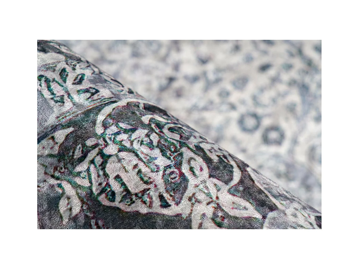 Tapis Vintage à Poils Plats "Rhodin" Gris 80 x 150 cm