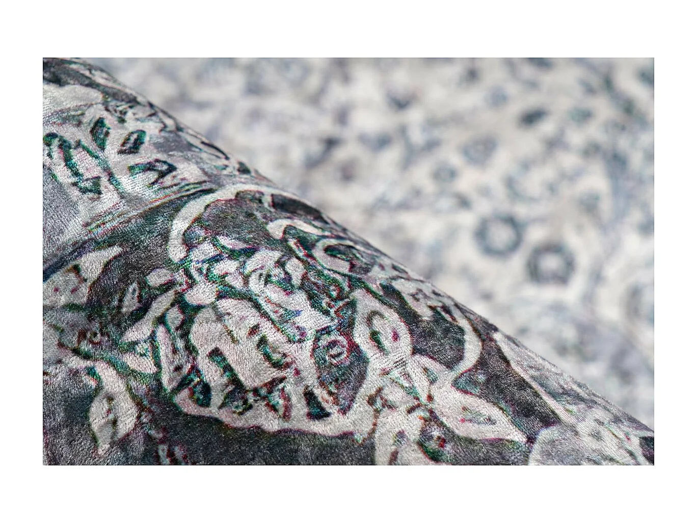 Tapis Vintage à Poils Plats "Rhodin" Gris 80 x 150 cm