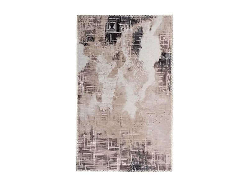 Tapis Tissé Imprimé Vintage "Prayer II" Crème 120 x 180 cm
