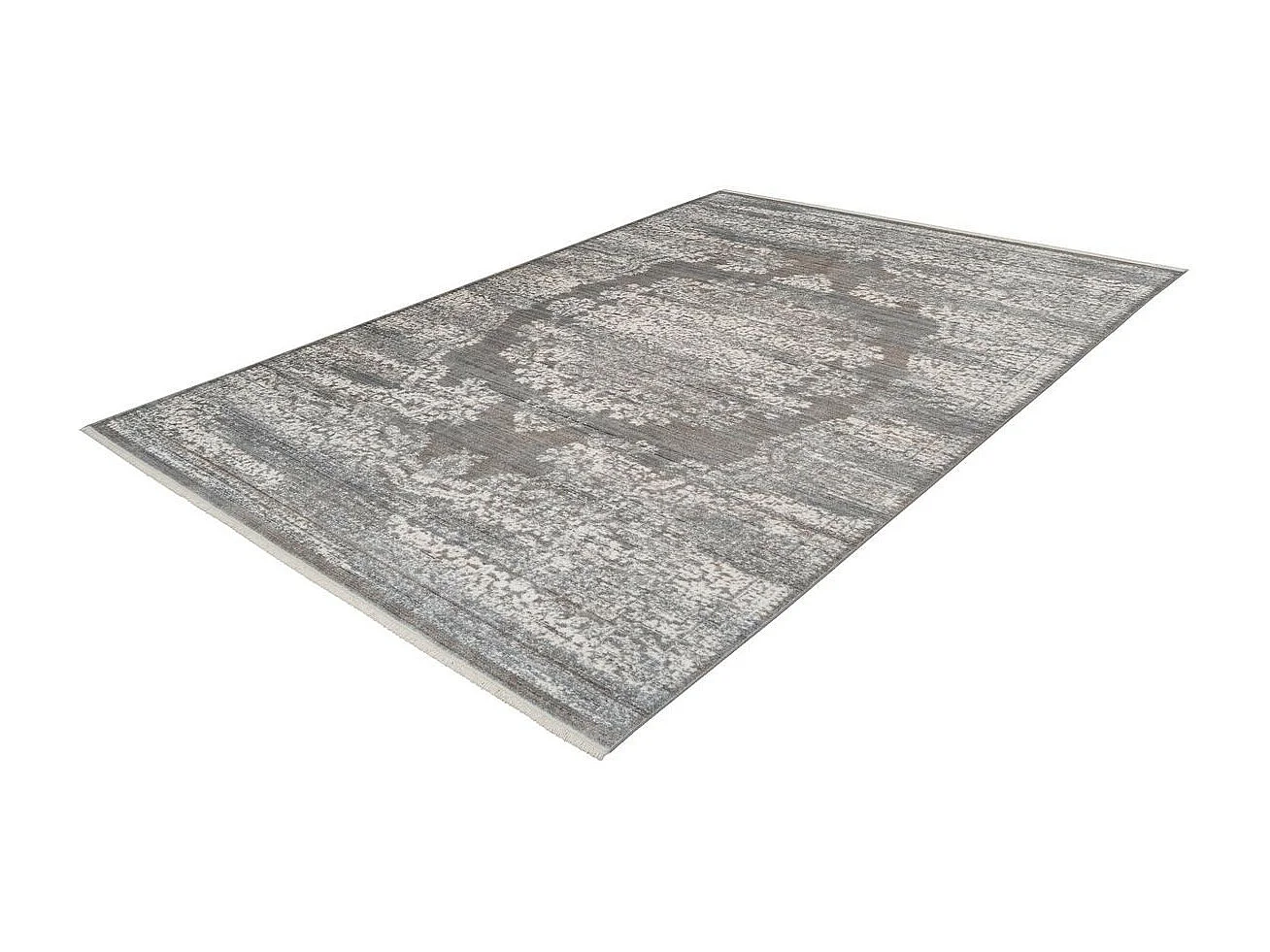 Tapis Vintage à Franges "Baroque XII" Beige & Marron 80 x 150 cm