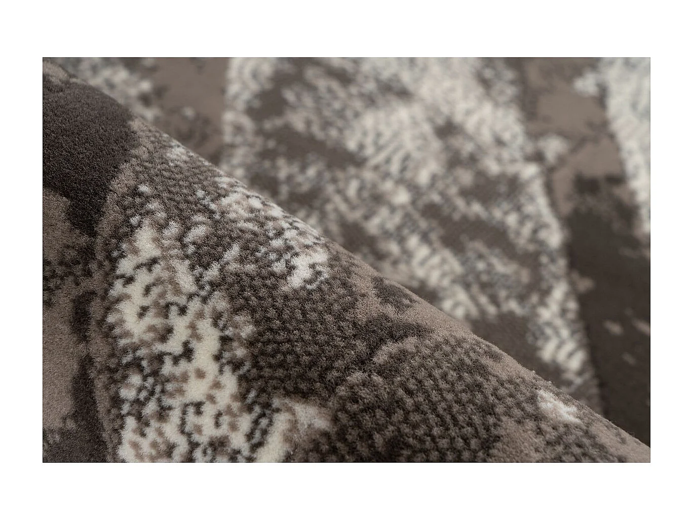 Tapis Vintage à Poils Courts "Esperanto IV" Gris & Crème 160 x 230 cm