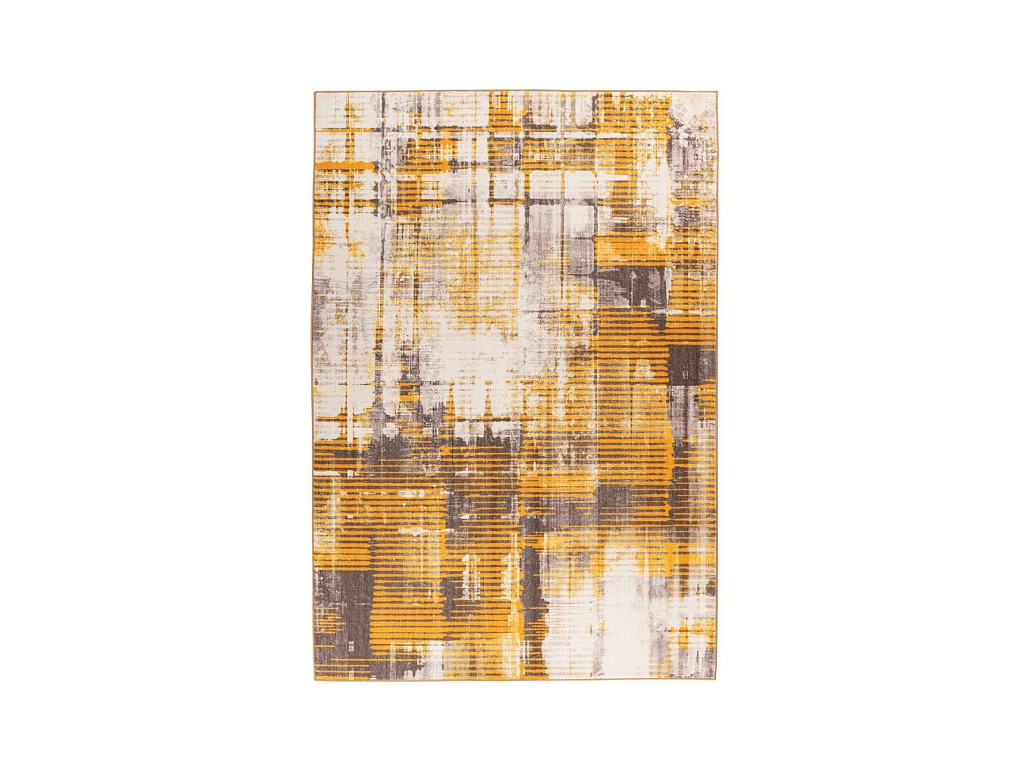 Tapis Tissé Doux à Poils Courts "Saphira" Jaune 80 x 150 cm