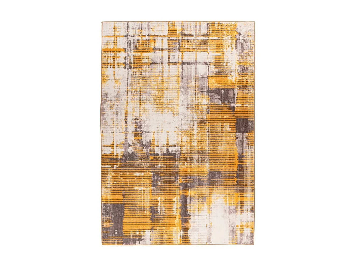 Tapis Tissé Doux à Poils Courts "Saphira" Jaune 80 x 150 cm