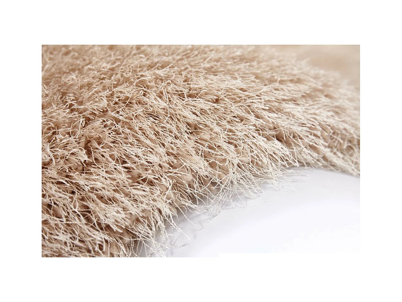 Tapis Shaggy Fait Main "Cosy" Champagne 120 x 170 cm