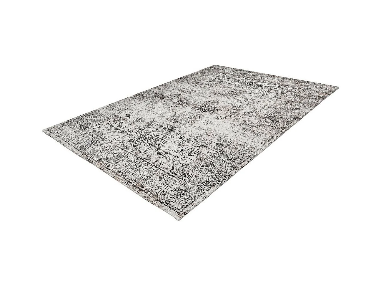 Tapis Vintage à Poils Courts "Iglesia" Anthracite 160 x 230 cm