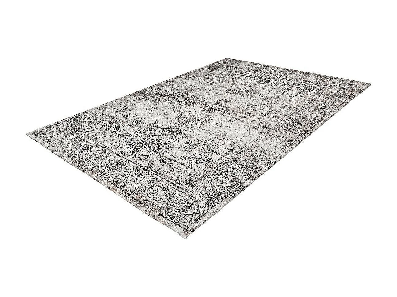 Tapis Vintage à Poils Courts "Iglesia" Anthracite 160 x 230 cm