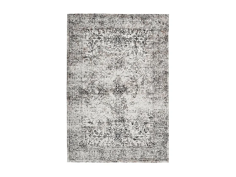 Tapis Vintage à Poils Courts "Iglesia" Anthracite 160 x 230 cm