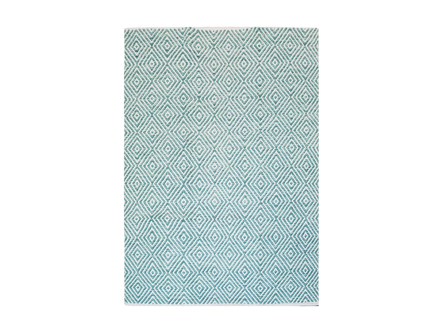 Tapis Géométrique Fait Main "Aperitif" Turquoise 120 x 170 cm