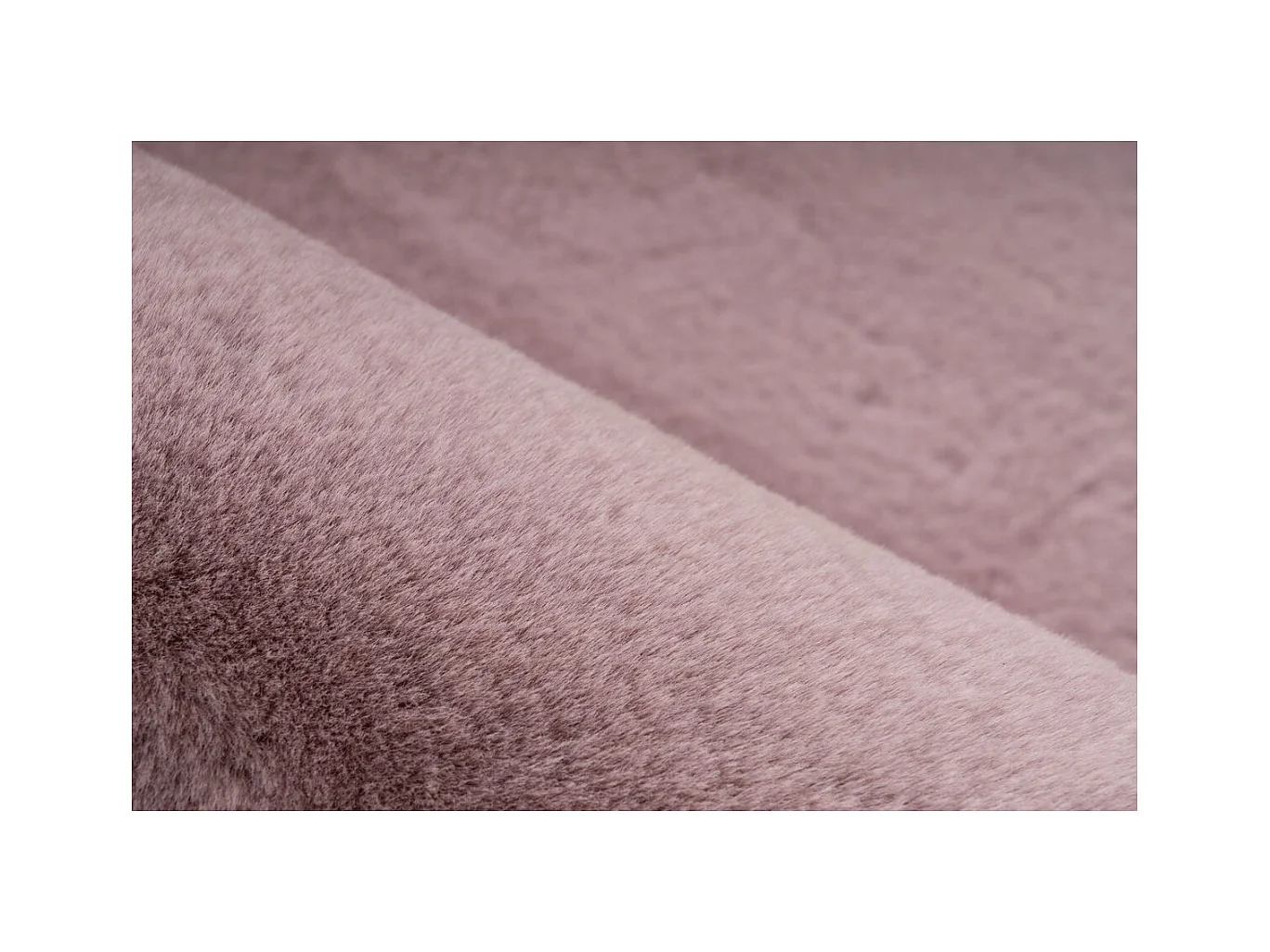 Tapis Uni Doux à Poils Longs "Rabbit" Rose 160 x 230 cm