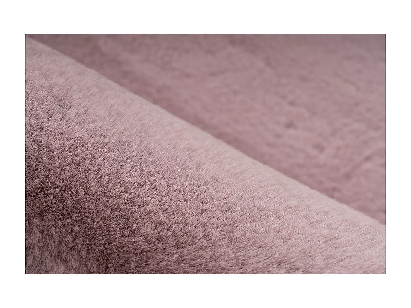 Tapis Uni Doux à Poils Longs "Rabbit" Rose 160 x 230 cm