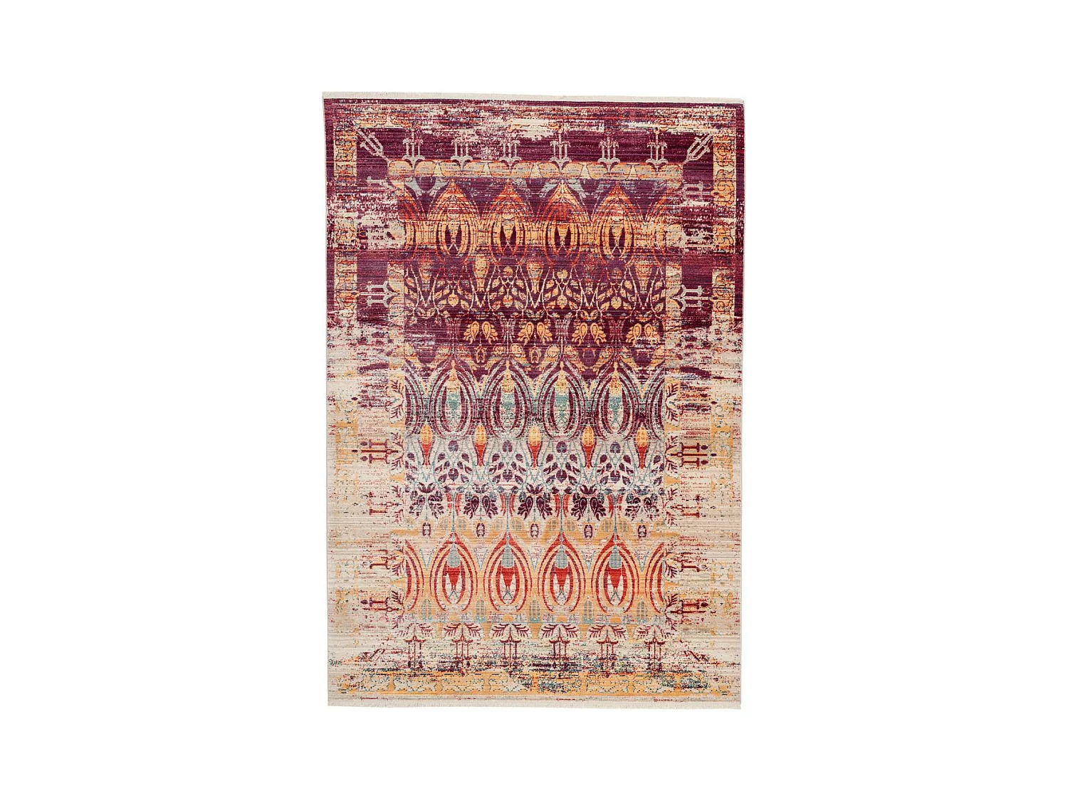 Tapis Vintage à Franges "Baroque IV" Multicolore 80 x 150 cm