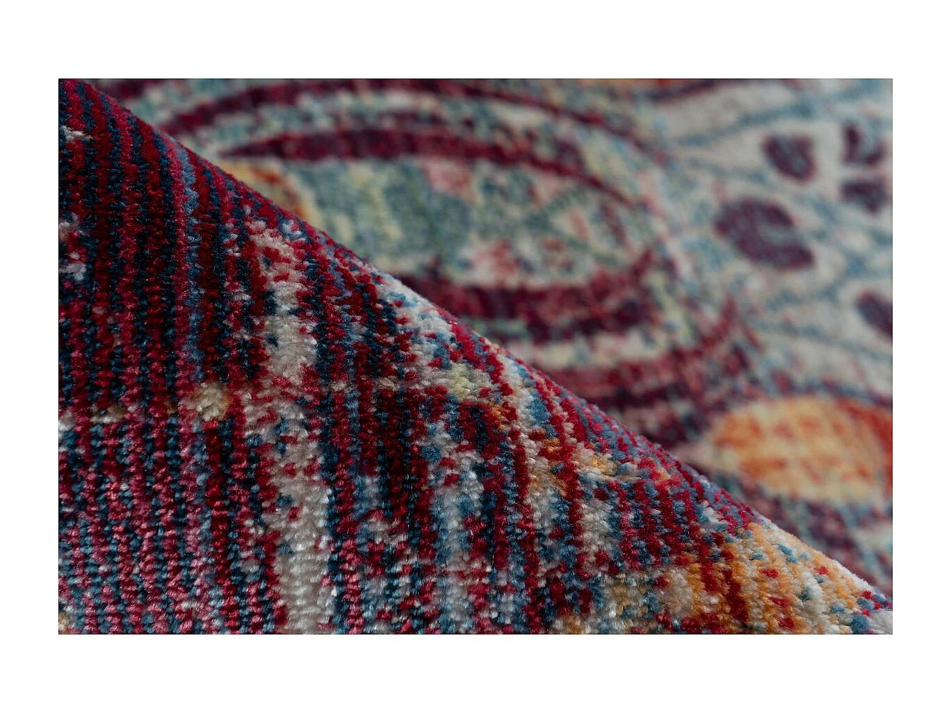 Tapis Vintage à Franges "Baroque IV" Multicolore 80 x 150 cm