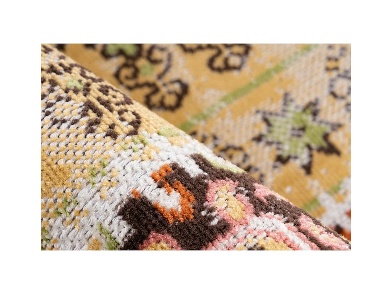 Tapis Patchwork à Poils Courts "Ariya" Multicolore 80 x 150 cm