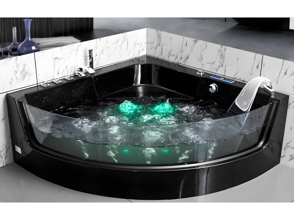 Whirlpool Eckwanne Glas ETHRA 1 Person 255 L Schwarz