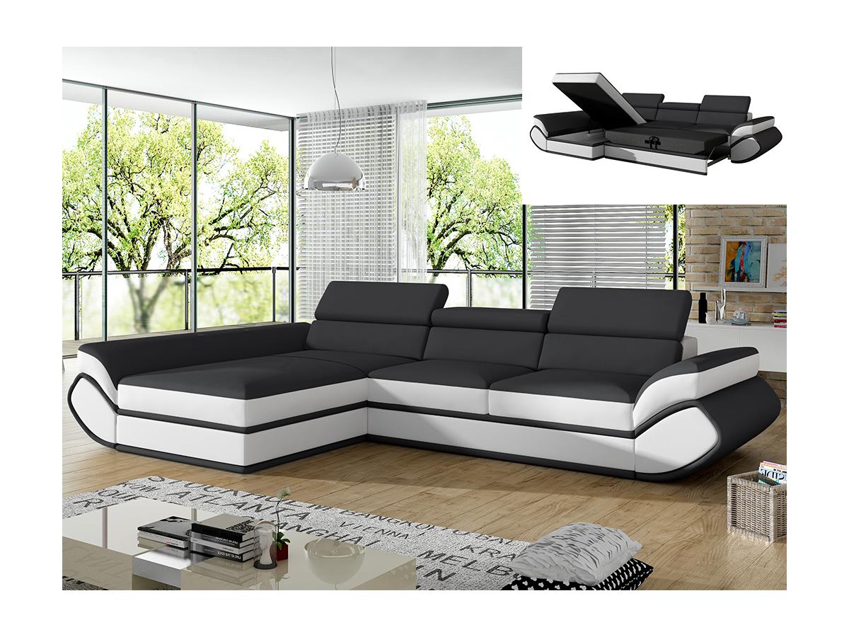 Ecksofa Mit Schlaffunktion Orleans Grau Weiss Ecke Links