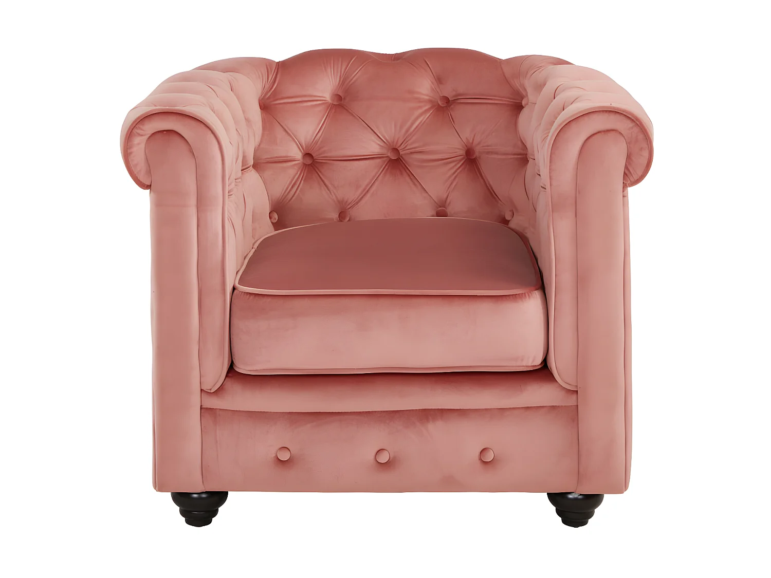 Sessel - Samt - Rosa - CHESTERFIELD