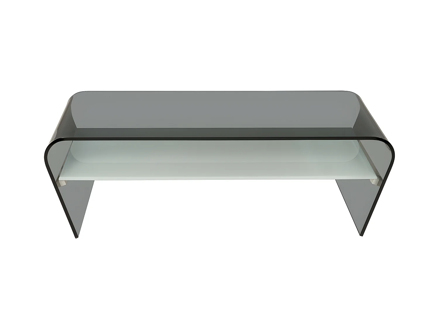 Mesa de centro KELLY - Vidro temperado - Mesinha branca lacada