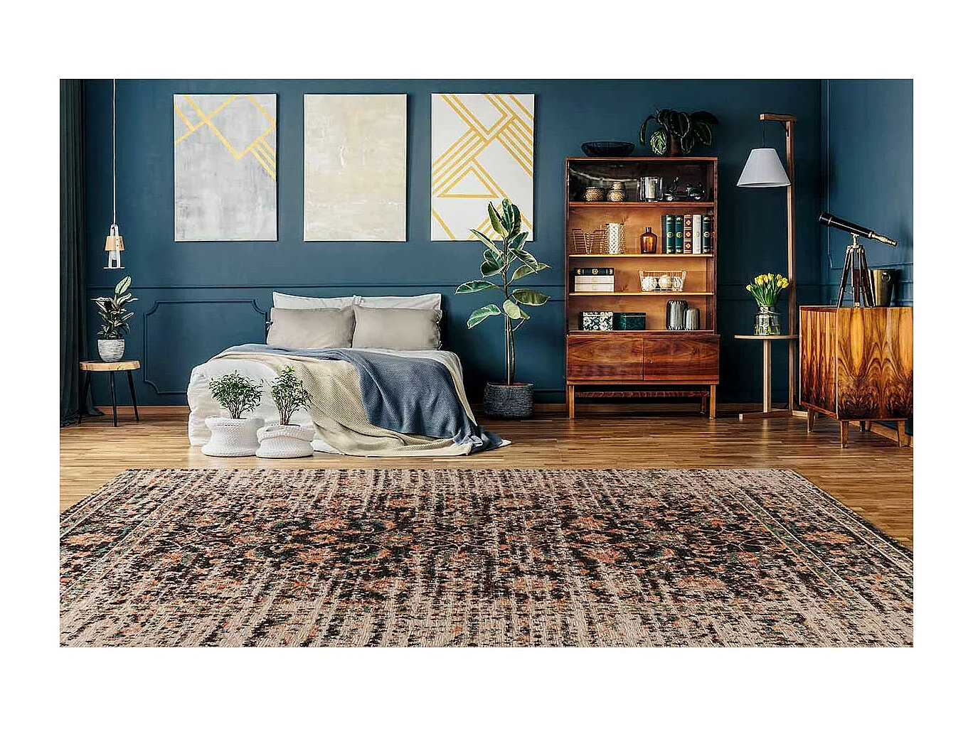 Tapis Tissé Vintage Oriental "Charme" Multicolore 80 x 150 cm