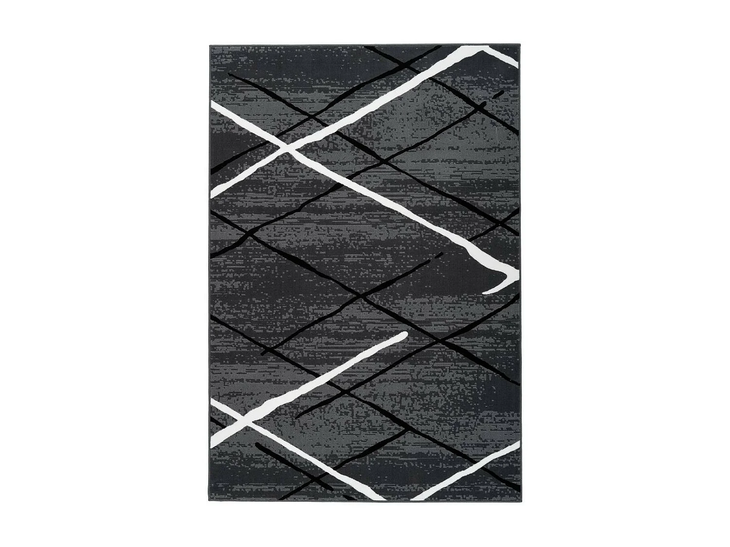 Tapis Rayures à Poils Courts "Vancouver I" Gris 120 x 170 cm