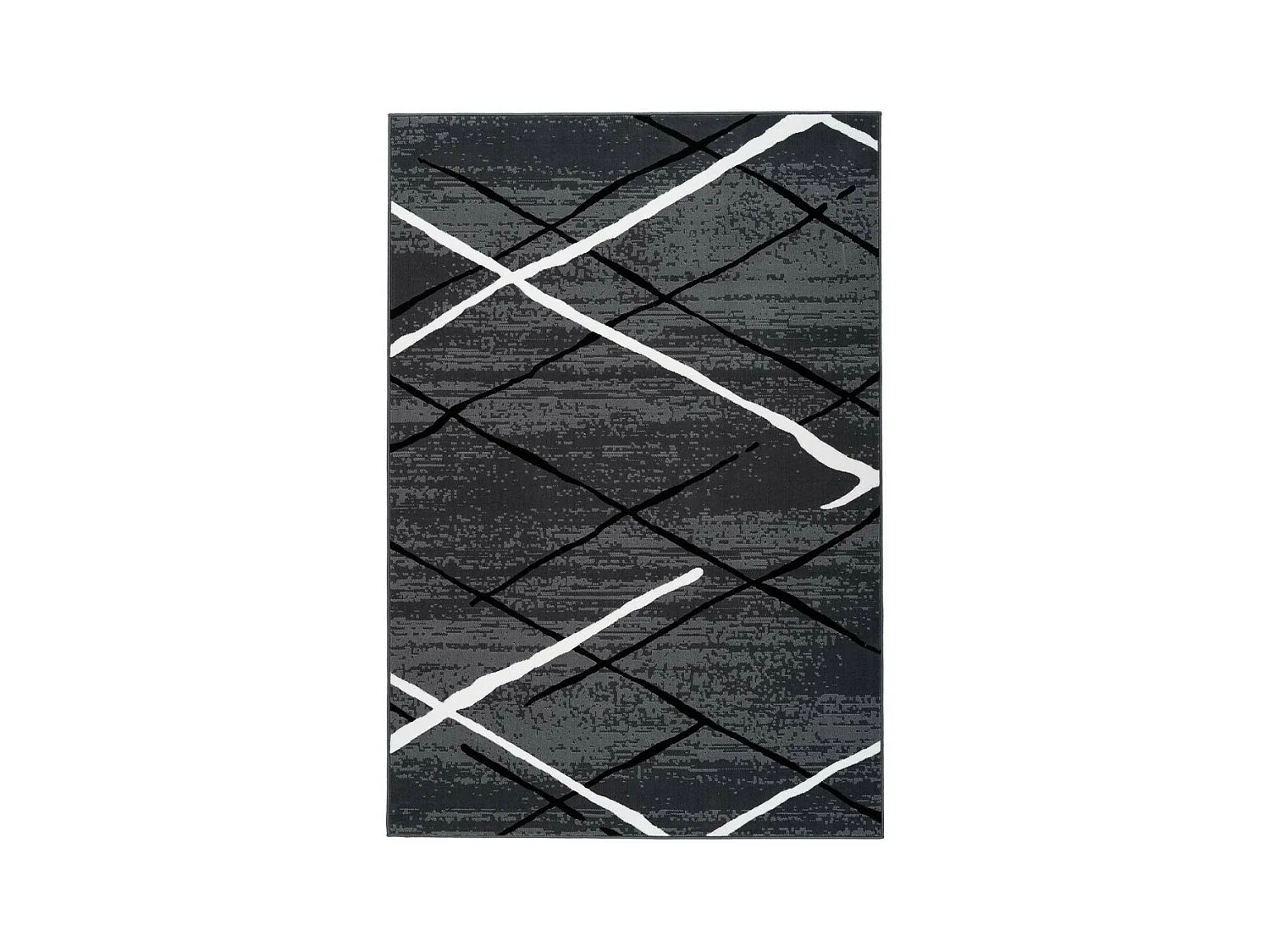 Tapis Rayures à Poils Courts "Vancouver I" Gris 120 x 170 cm