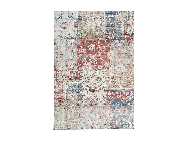 Tapis Vintage à Poils Courts "Indiana V" Multicolore 120 x 170 cm