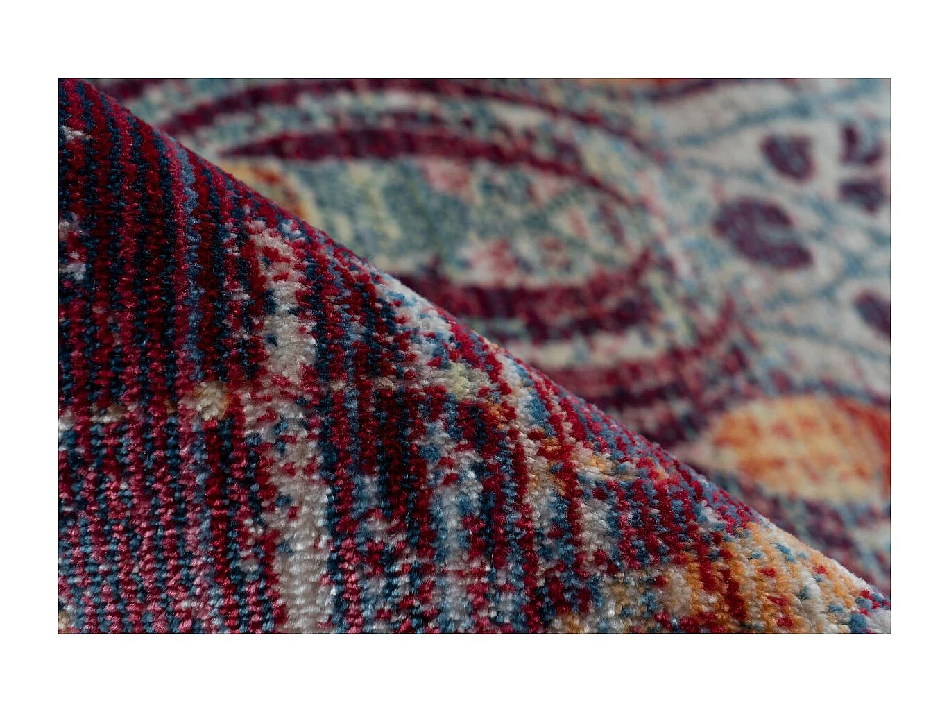 Tapis Vintage à Franges "Baroque IV" Multicolore 120 x 170 cm