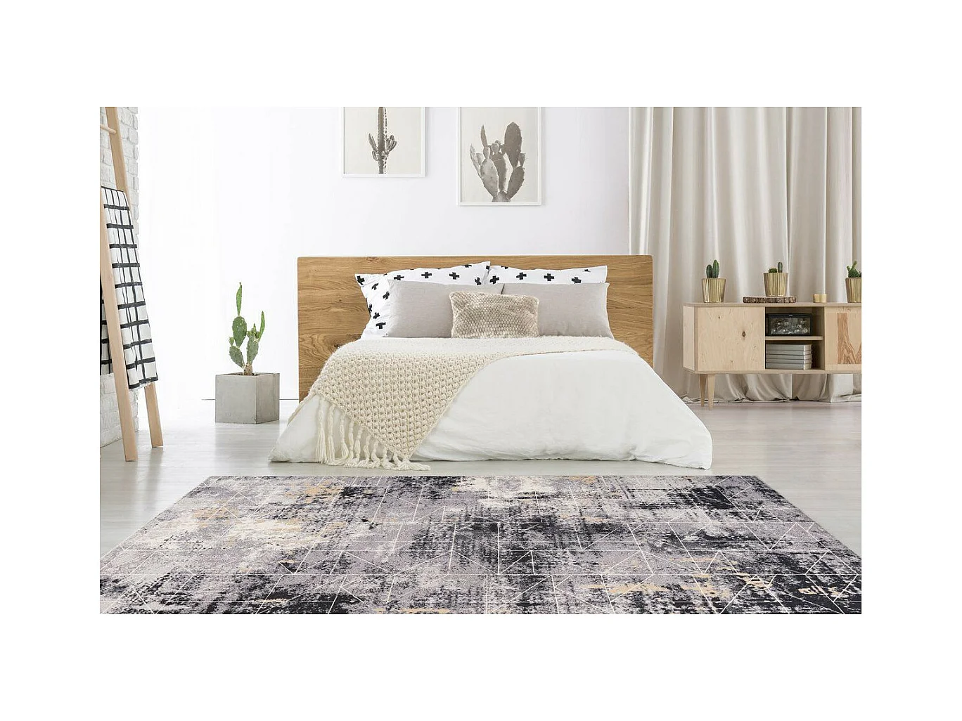 Tapis Imprimé Tissé à la Main "Piedmont" Multicolore 200 x 290 cm