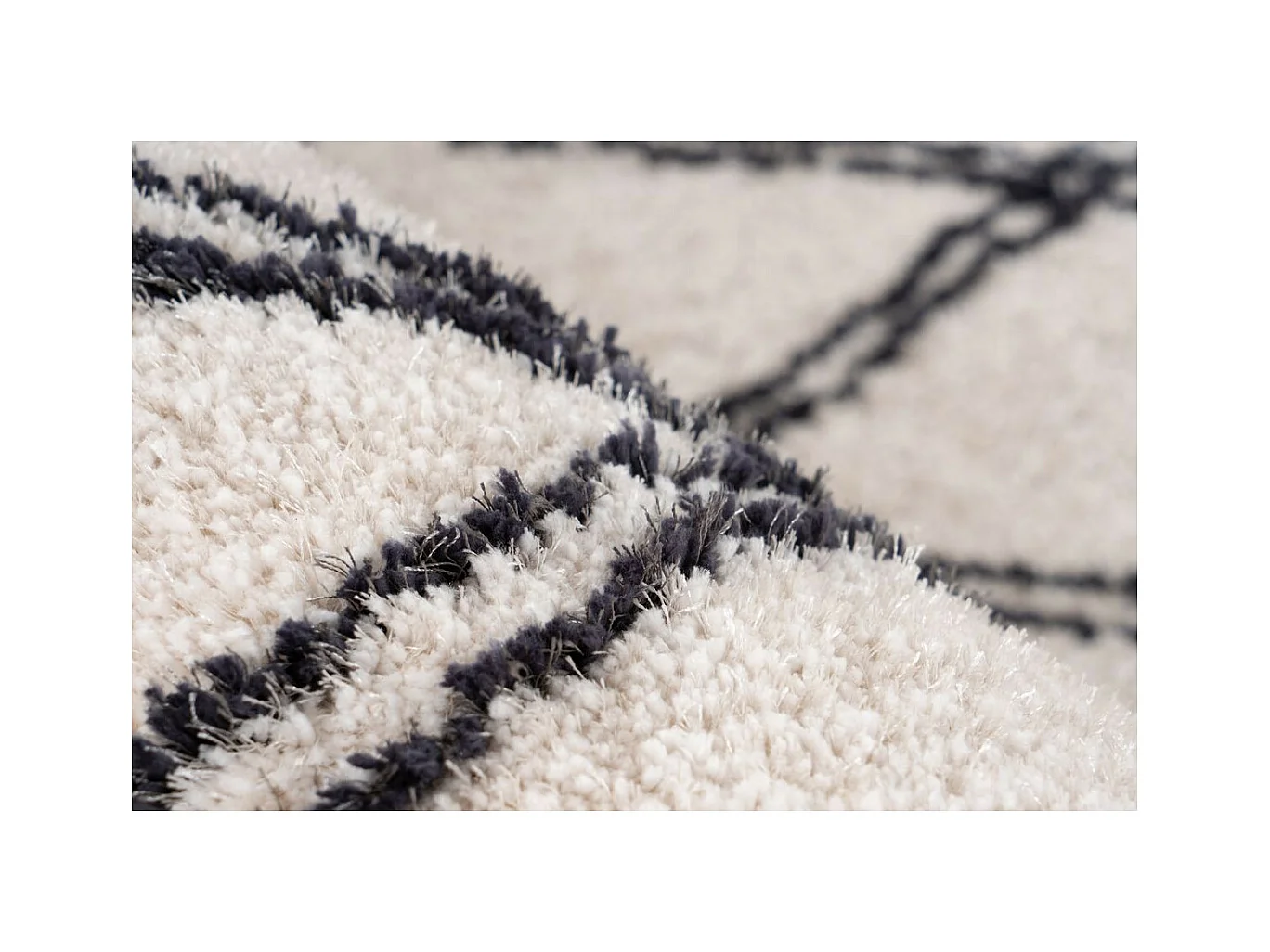 Tapis Tissé Géométrique "Orlando" Ivoire 160 x 230 cm