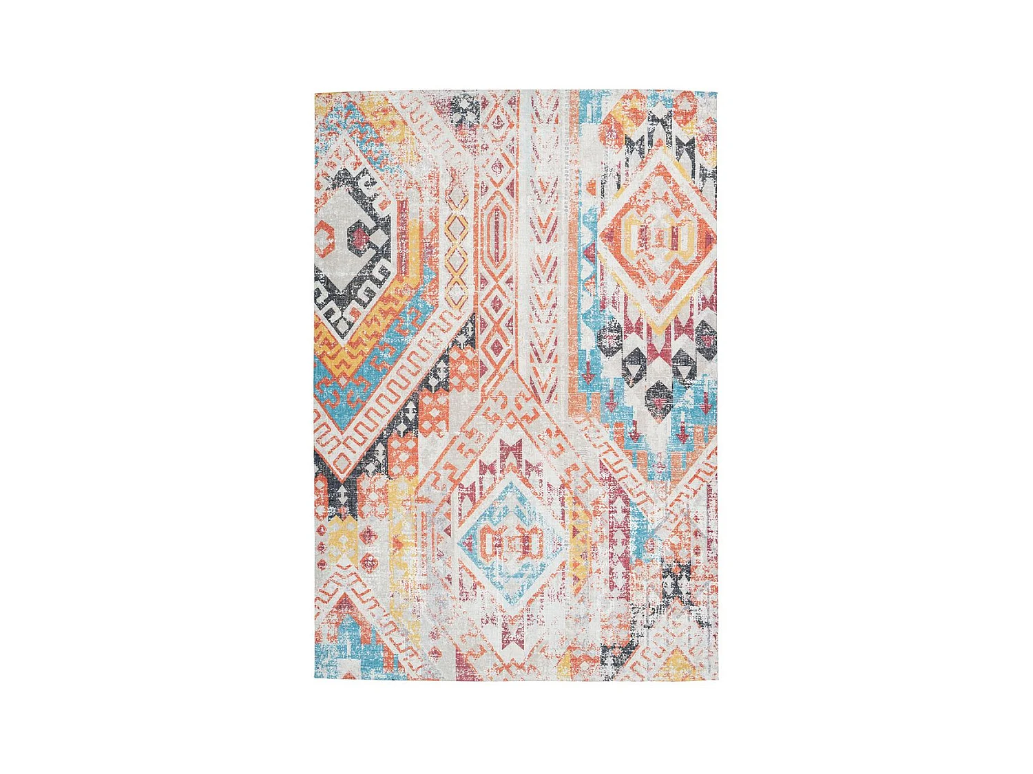 Tapis Ethnique à Poils Courts "Indiana II" Orange 240 x 330 cm