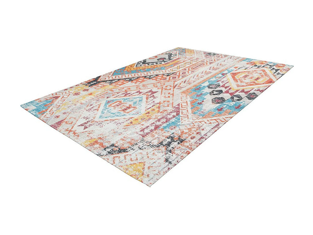 Tapis Ethnique à Poils Courts "Indiana II" Orange 240 x 330 cm