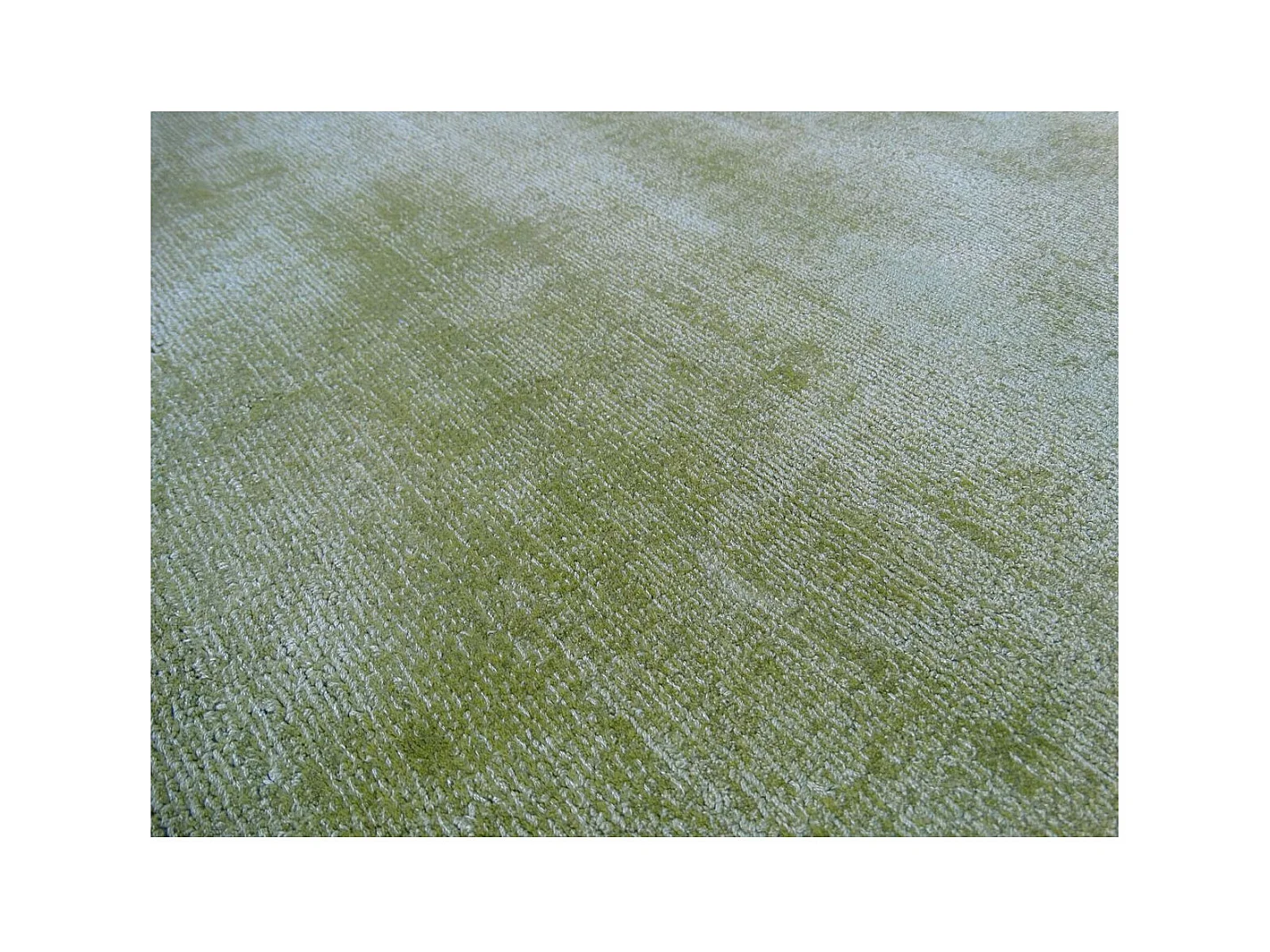 Tapis à Poils Courts Fait Main "Luxury I" Vert 160 x 230 cm