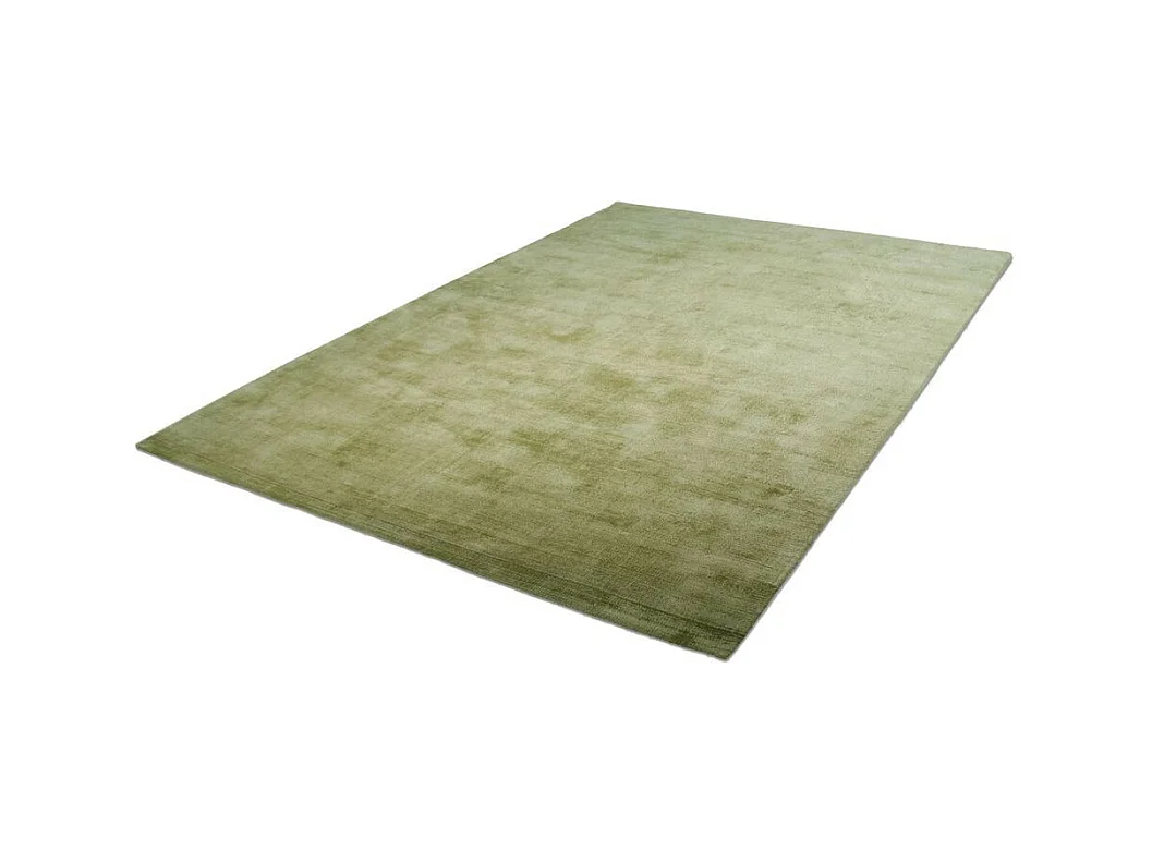 Tapis à Poils Courts Fait Main "Luxury I" Vert 160 x 230 cm