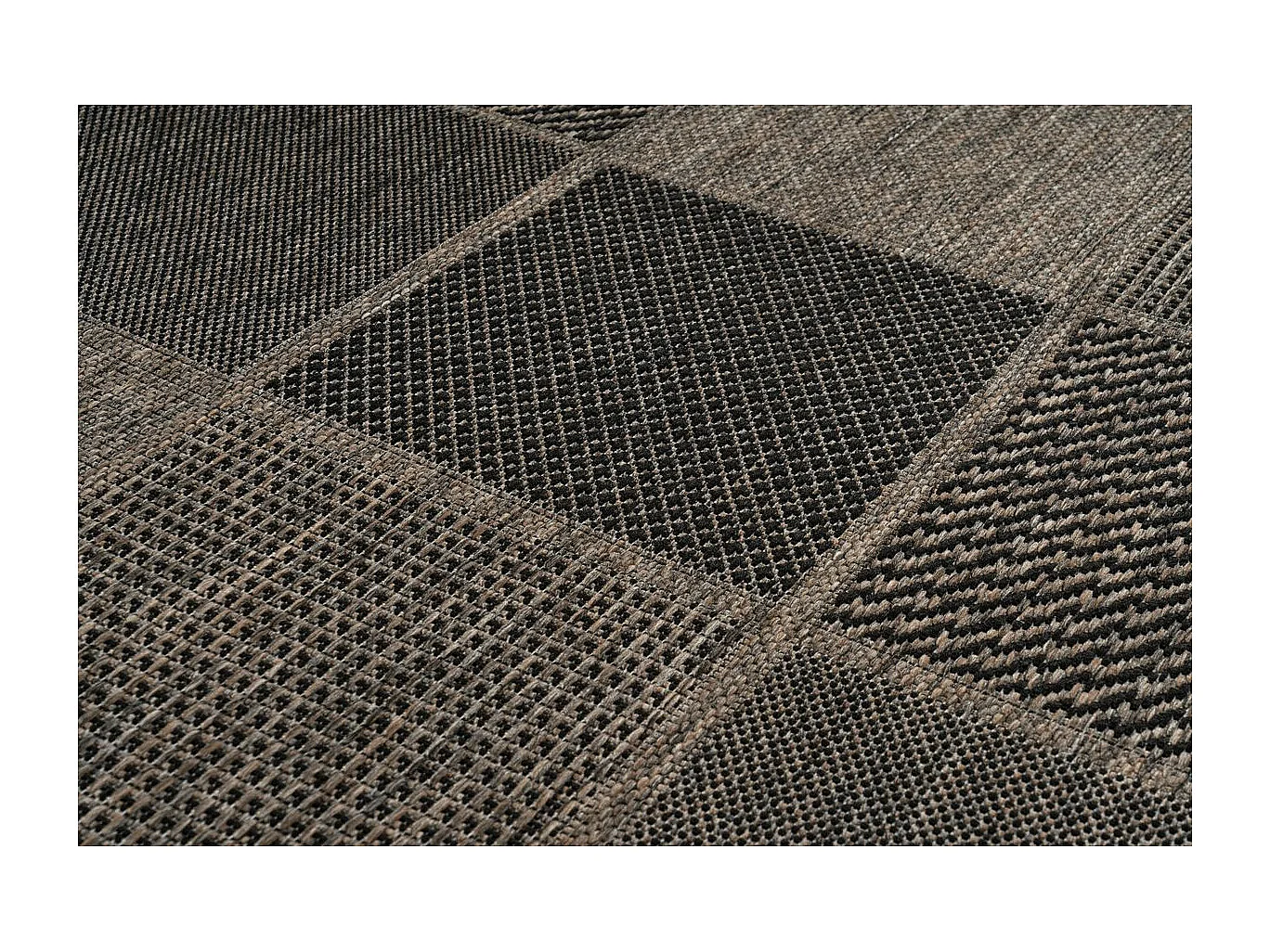 Tapis Géométrique à Poils Plats "Splash" Gris 80 x 150 cm