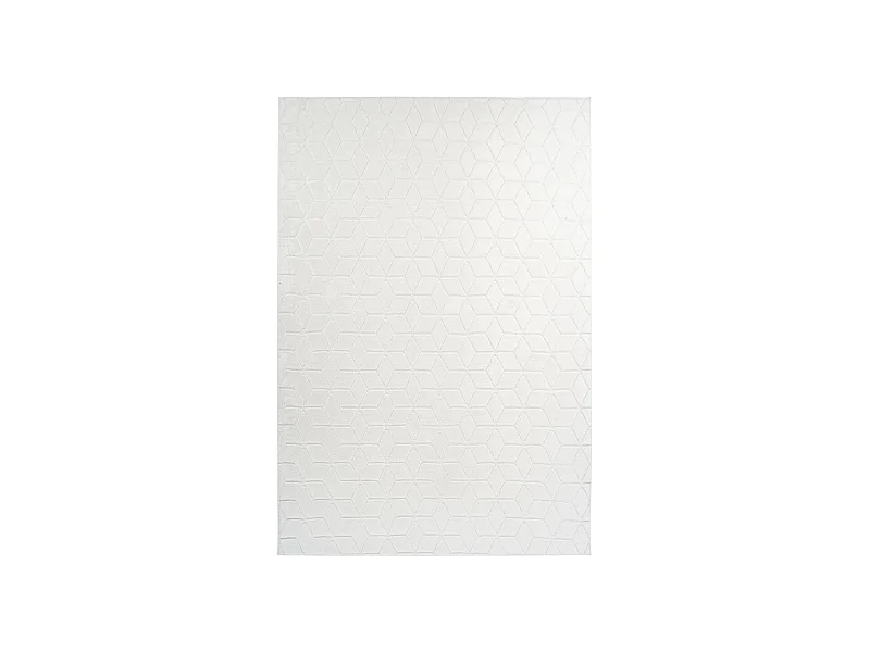 Tapis Shaggy Effet 3D "Vivica" Blanc 80 x 150 cm