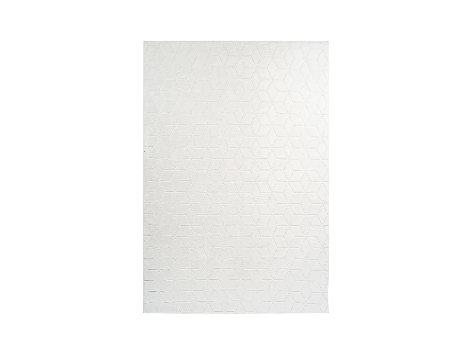 Tapis Shaggy Effet 3D "Vivica" Blanc 80 x 150 cm