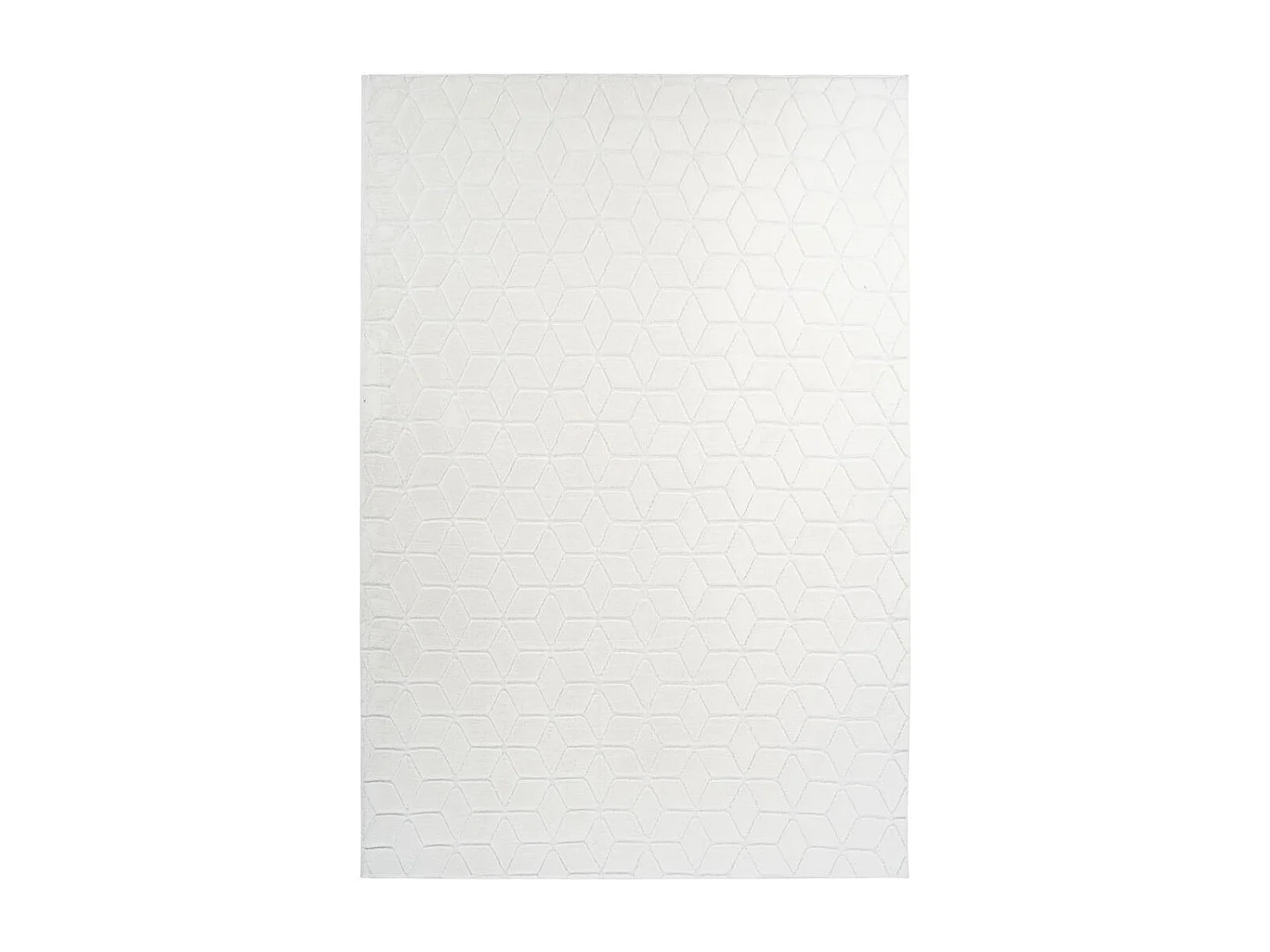 Tapis Shaggy Effet 3D "Vivica" Blanc 80 x 150 cm