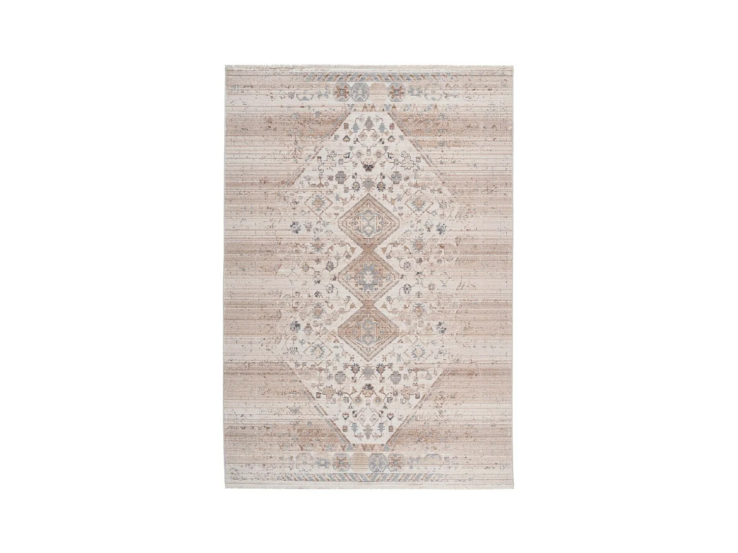 Tapis Vintage à Poils Courts "Baroque XI" Beige 120 x 170 cm