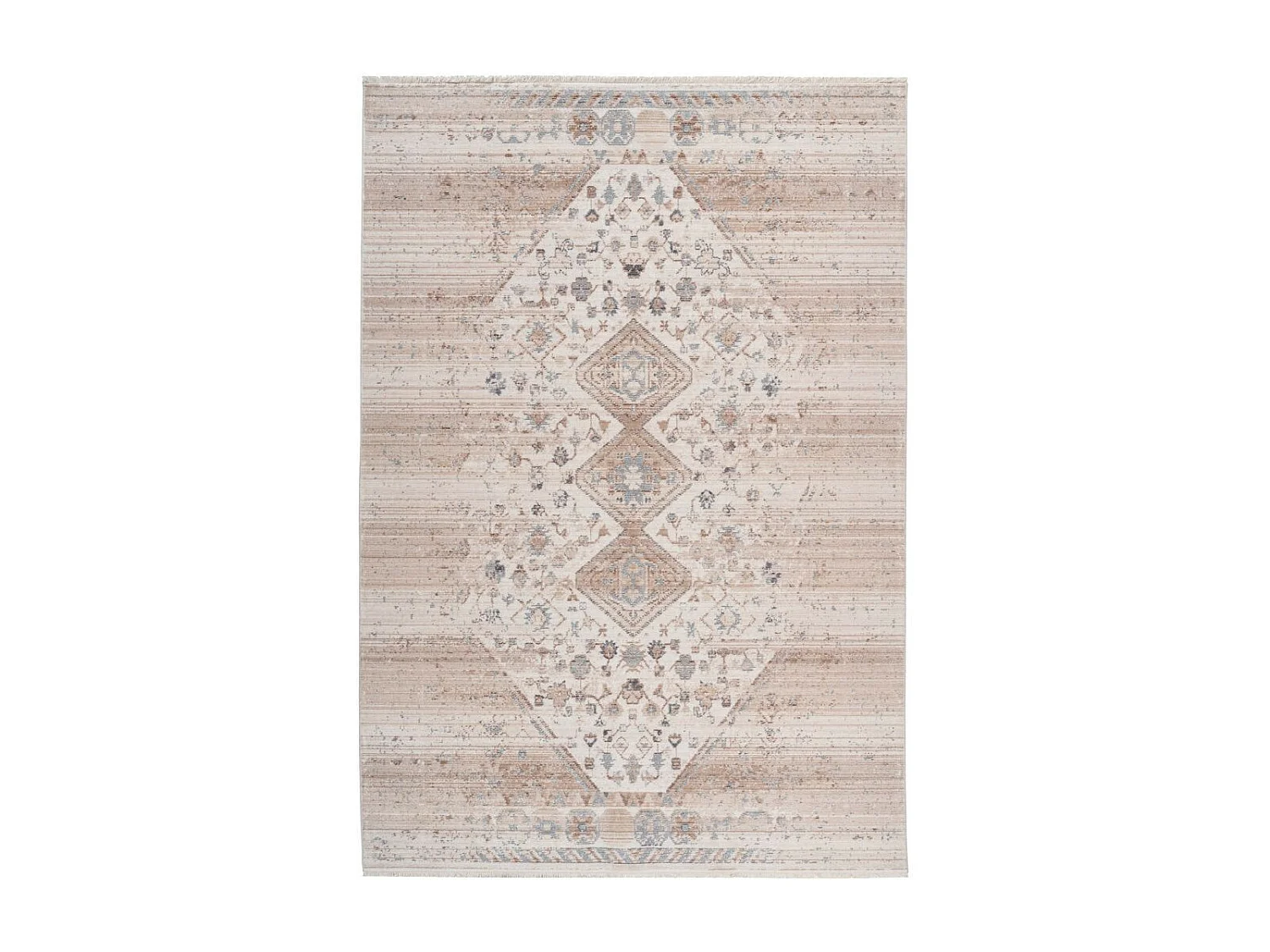 Tapis Vintage à Poils Courts "Baroque XI" Beige 120 x 170 cm