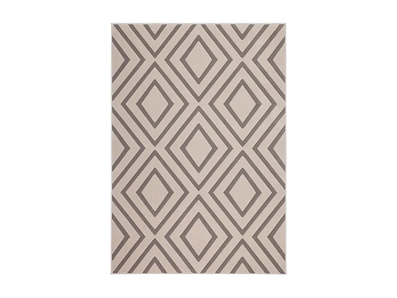 Tapis Imprimé à Poils Courts "Lina" Taupe 80 x 150 cm