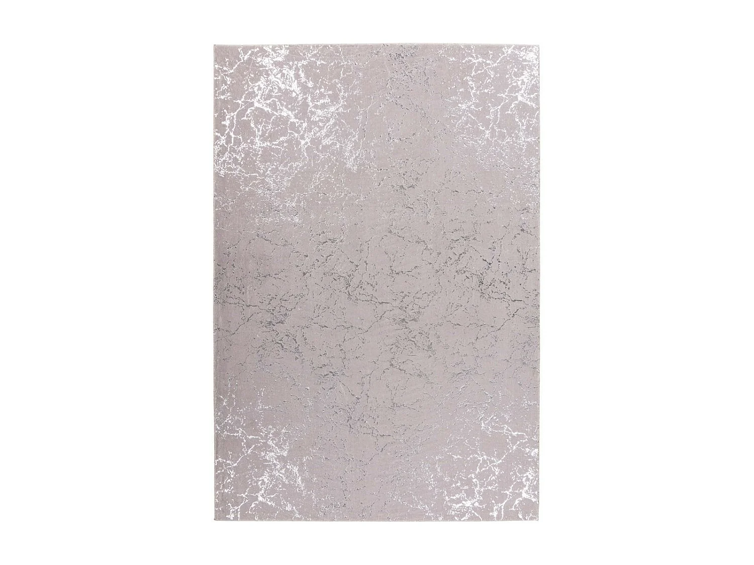 Tapis Marbré à Poils Longs "Bijou" Taupe & Argent 200 x 290 cm