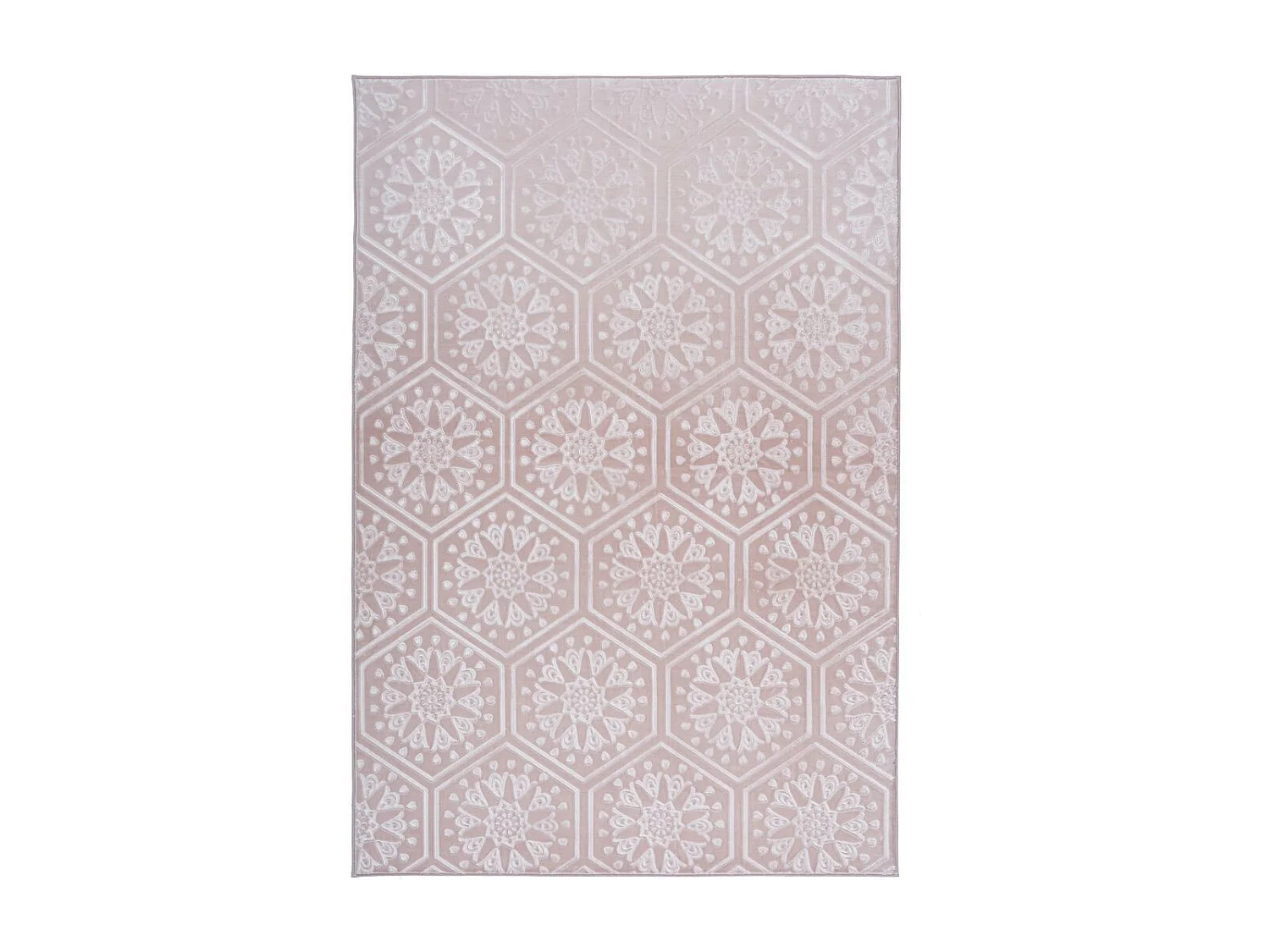 Tapis Moderne Fait Main "Monroe II" Rose 160 x 230 cm
