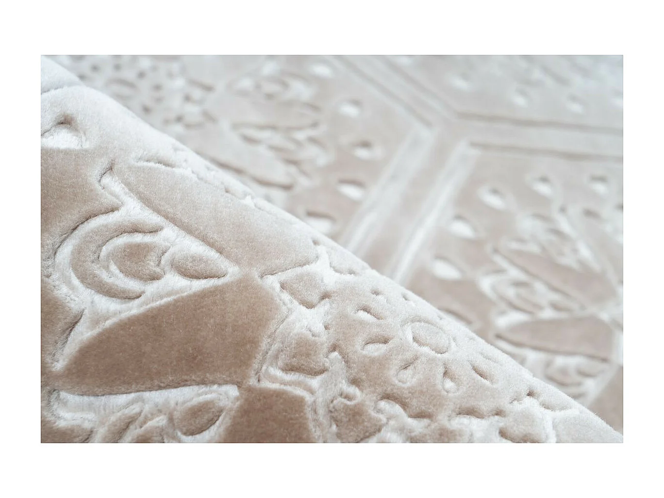 Tapis Moderne Fait Main "Monroe II" Taupe 80 x 300 cm