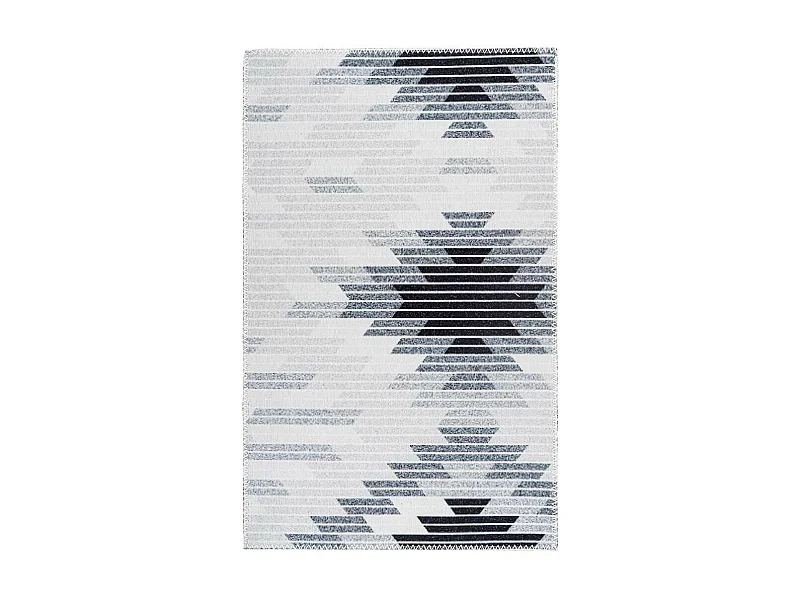 Tapis Tissé Imprimé à Poils Plats "Maya V" Gris 80 x 150 cm