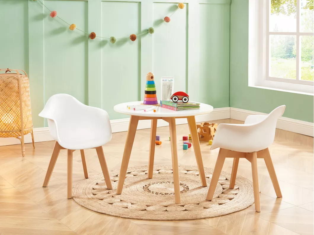 Kauf Unique Set aus Kindertisch LOULOUNE + 2 Stühlen POUPINETTE - Weiß