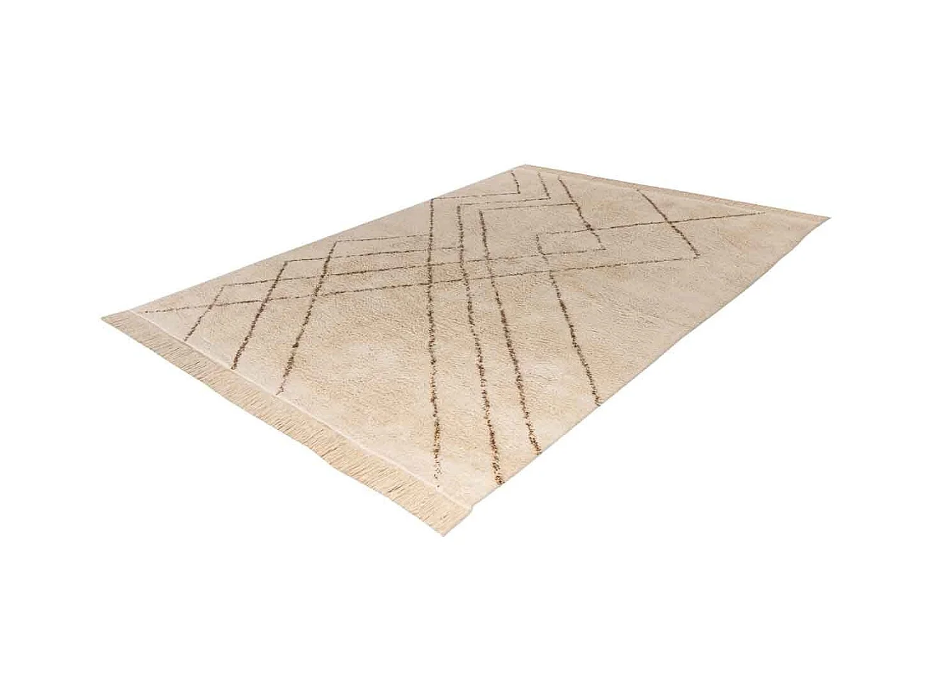 Tapis Tufté à la Main Ethnique "Mylen IV" Beige 160 x 230 cm