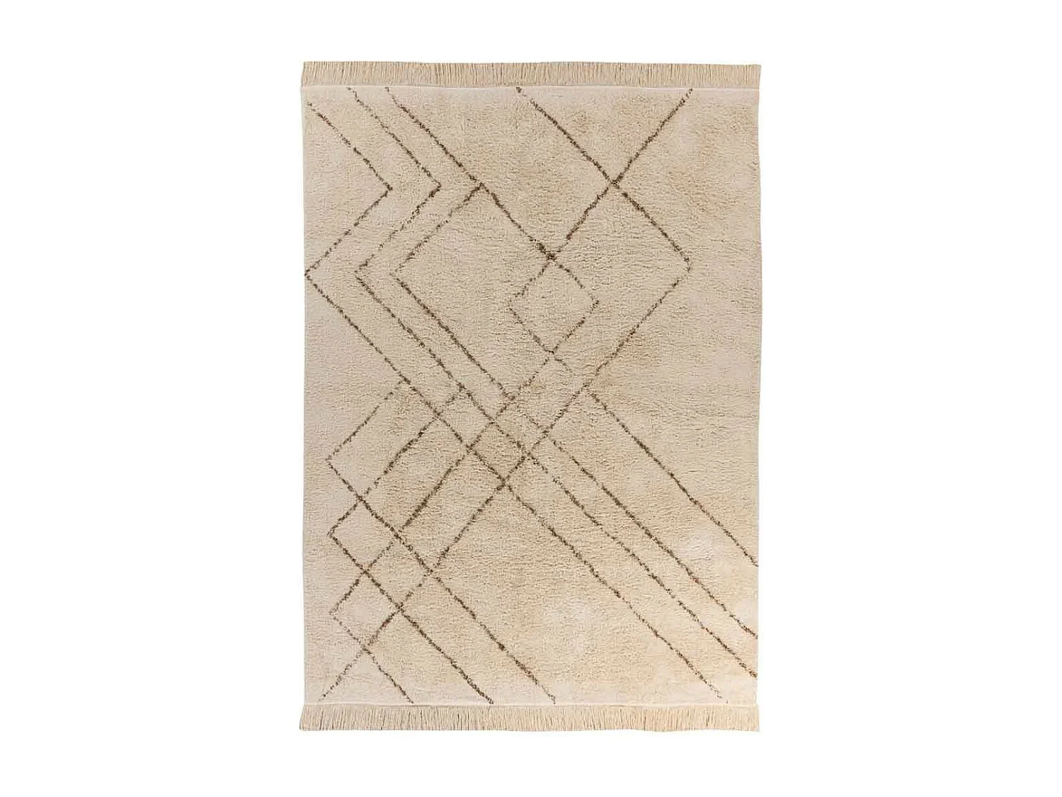 Tapis Tufté à la Main Ethnique "Mylen IV" Beige 160 x 230 cm