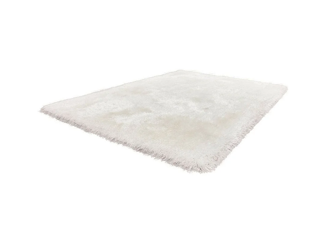 Tapis Shaggy Fait Main "Cosy" Blanc 120 x 170 cm