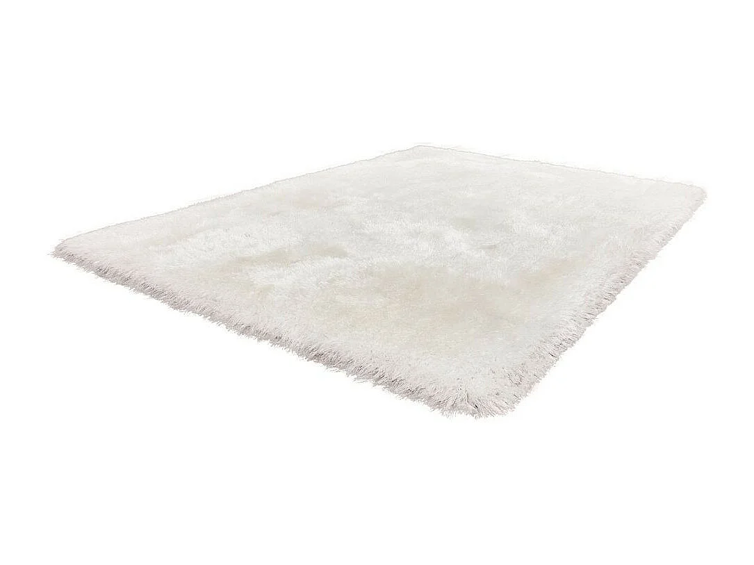 Tapis Shaggy Fait Main "Cosy" Blanc 120 x 170 cm