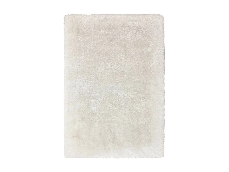 Tapis Shaggy Fait Main "Cosy" Blanc 120 x 170 cm